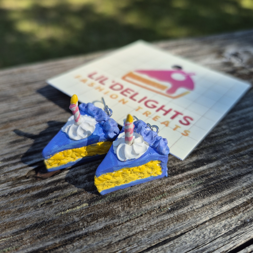 Birthday Cake Slice Earrings